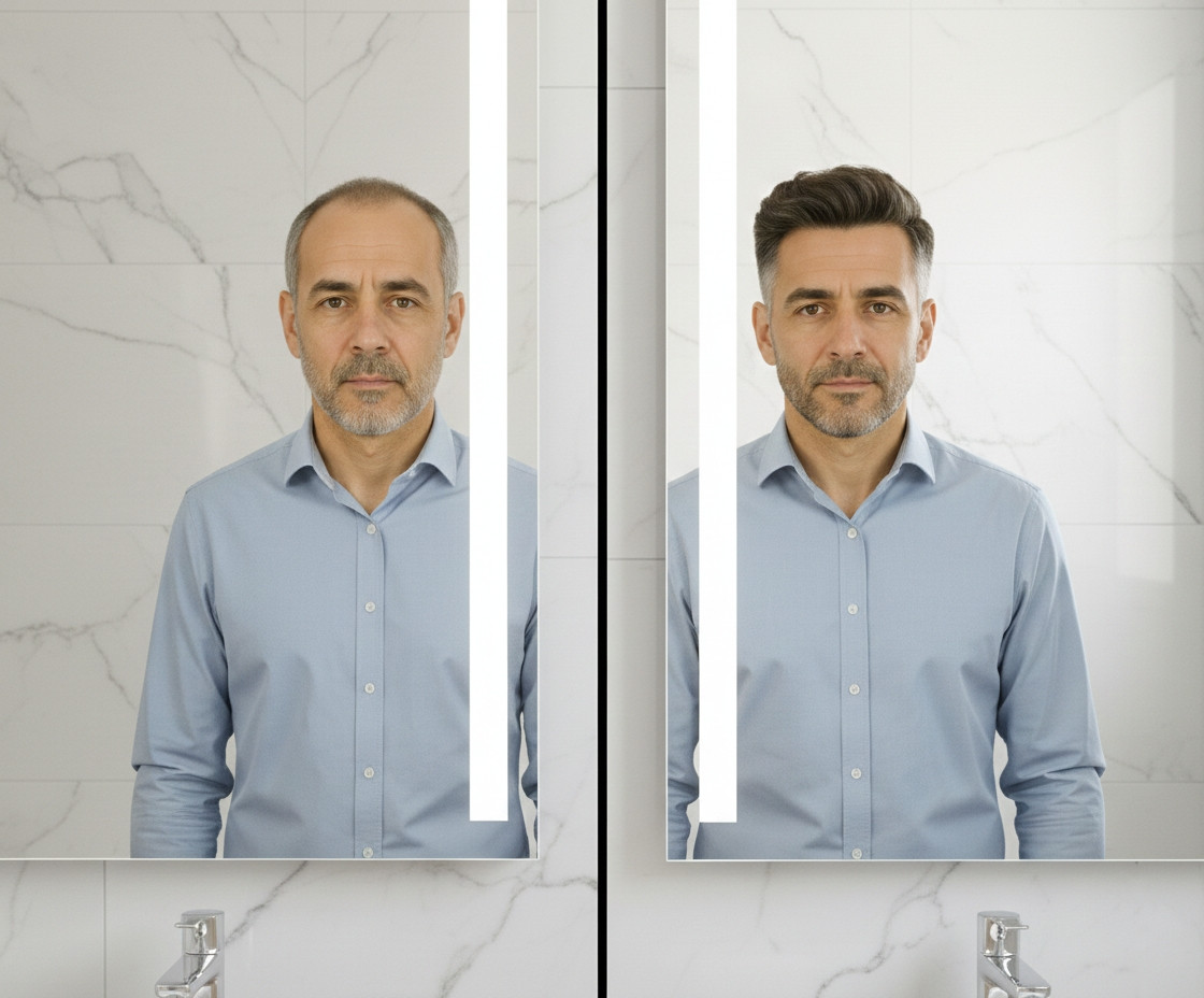 Natürlicher Haarsystem Übergang